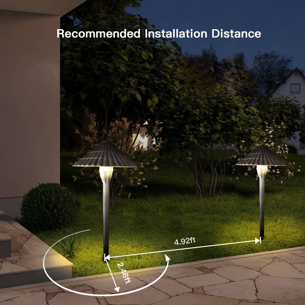Bronze Aluminum LED Pathway Light Kit, 4 Pack