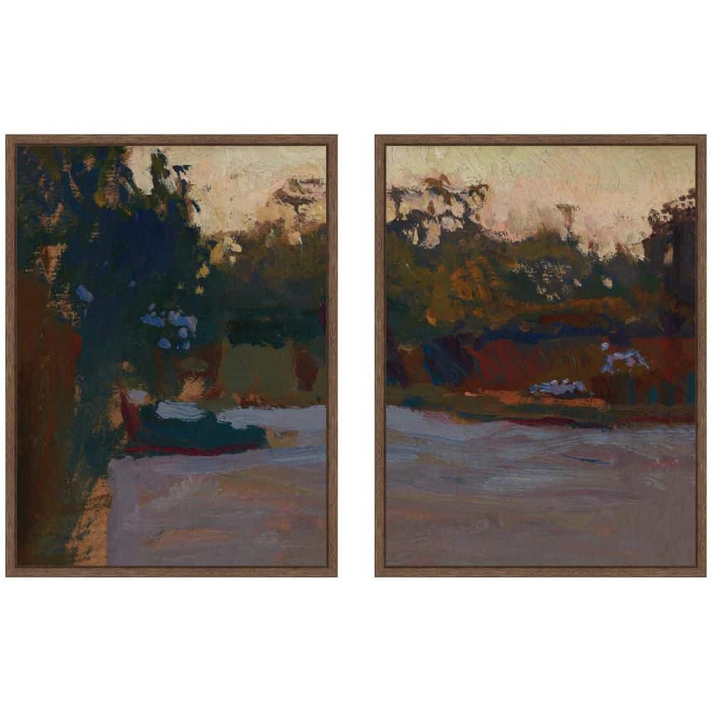"2 Piece Sylvie ""Landscape Sketch Jan Stanislawski"" by Nostalgia Prints Abstract Framed Art Print Set 24 in. x 18 in." price history on PriceWatchPro