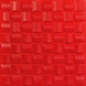 Cobblestone Red 1.6 ft. x 1.6 ft. Decorative Foam Glue Up Ceiling Tile (21.6 sq. ft./Case)