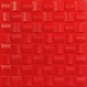 Cobblestone Red 1.6 ft. x 1.6 ft. Decorative Foam Glue Up Ceiling Tile (21.6 sq. ft./Case)