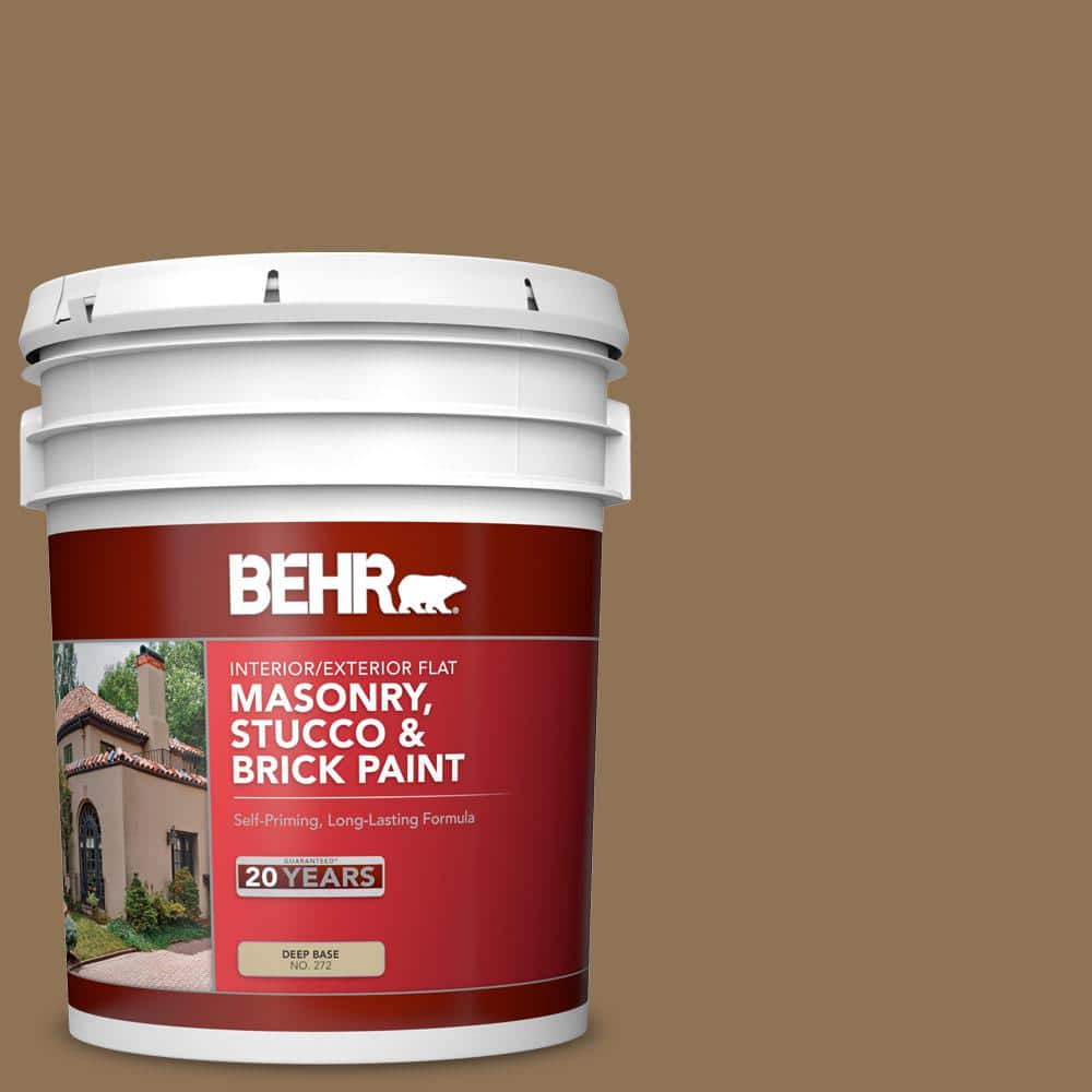 5 gal. #N270-7 Library Oak Flat Interior/Exterior Masonry, Stucco and Brick