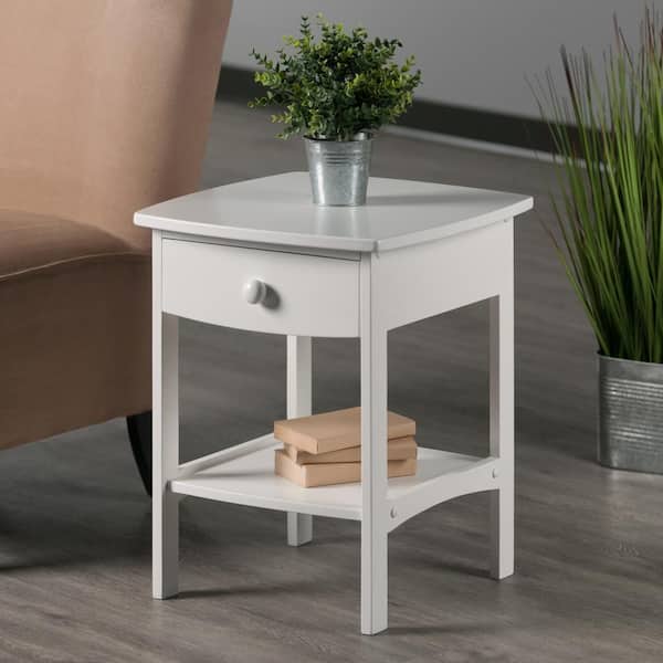 Winsome Claire Accent Table White, White Accent Table With Drawer