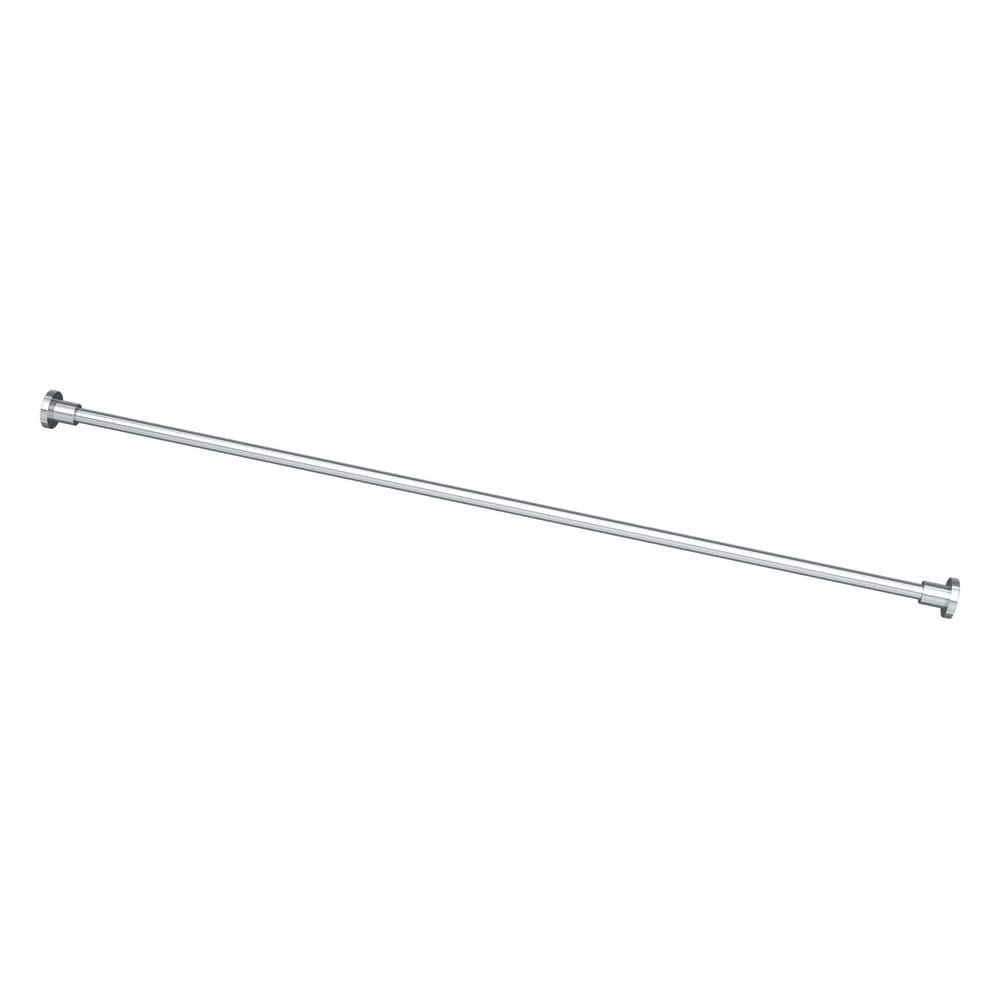 Minimalist 60" Chrome Wall Mounted Brass Shower Curtain Rod