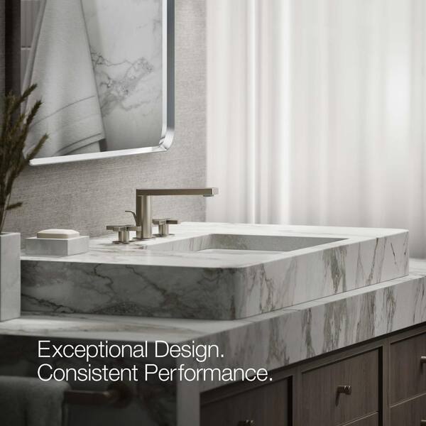 KOHLER Composed Widespread Bathroom Sink Faucet With Cross Handles 1.2 GPM in Vibrant Brushed Nickel