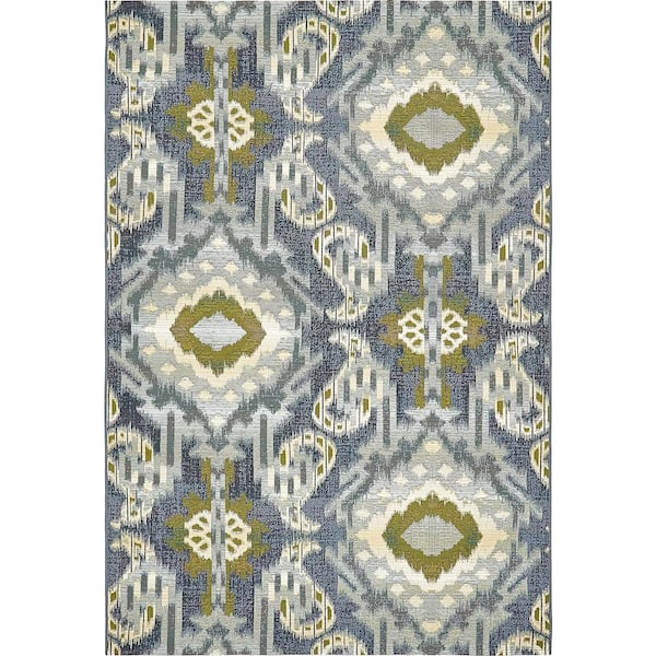 Outdoor Union Blue 5' 3 x 8' 0 Area Rug