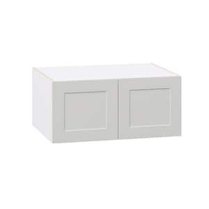 Galveston 33 in. W x 24 in. D x 15 in. H Assembled Shaker Wall Bridge Kitchen Cabinet in Light Grey
