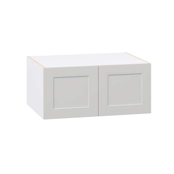 Galveston 33 in. W x 24 in. D x 15 in. H Assembled Shaker Wall Bridge Kitchen Cabinet in Light Grey