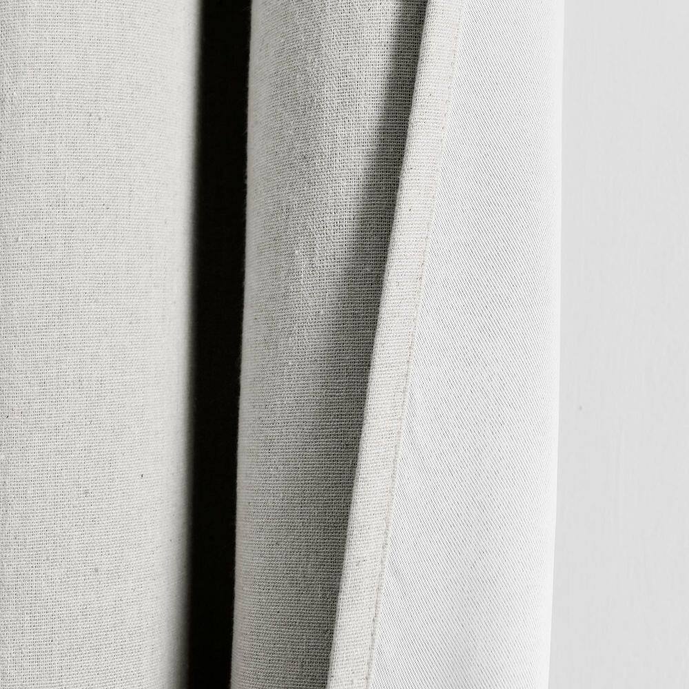 Light Gray Linen Blackout Grommet Window Curtain Panel 38" x 84"