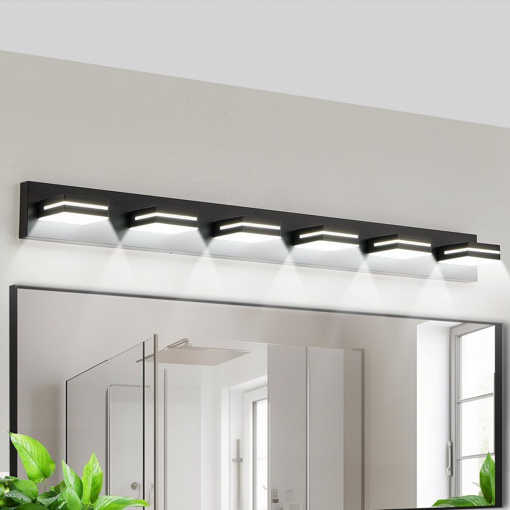 47.2 in. 6-Light LED Modern Bathroom Vanity Light, Acrylic Bathroom Wall Li