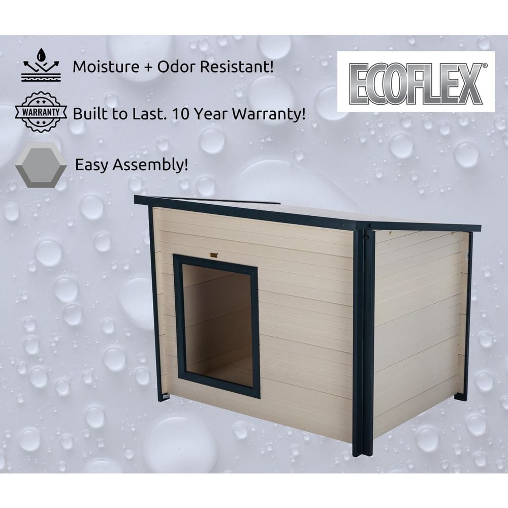X-Large Maple and Green Insulated Plastic Dog House