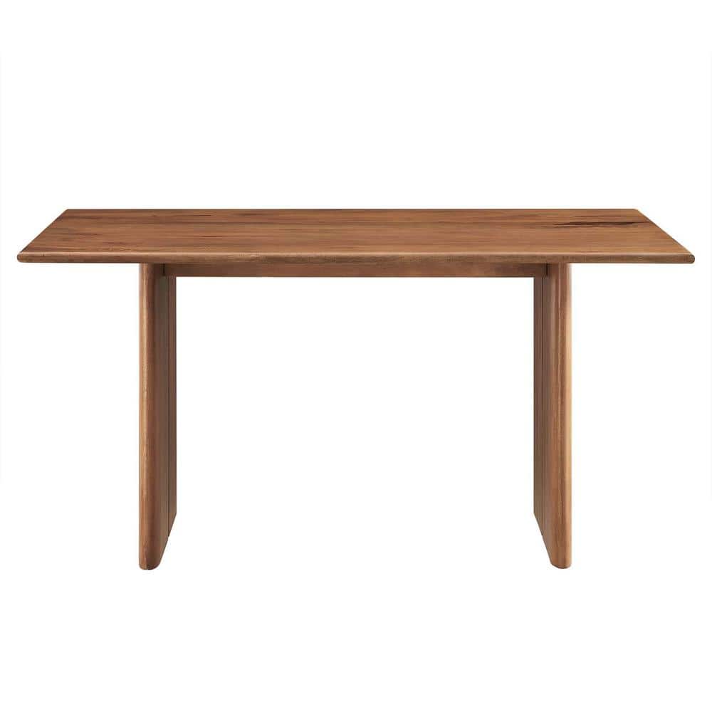 Amistad 60" Walnut Mango Wood Farmhouse Dining Table