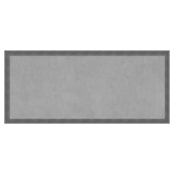 Amanti Art Dixie Grey Rustic 50 in. x 22 in. Framed Magnetic Board