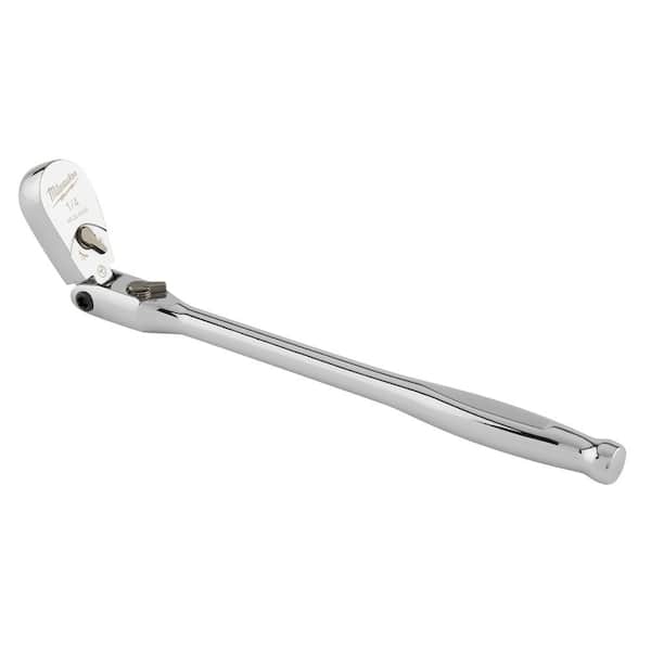 Milwaukee 1/4 in. Drive 9 in. Flex Head Ratchet 48-22-9009 - The Home Depot