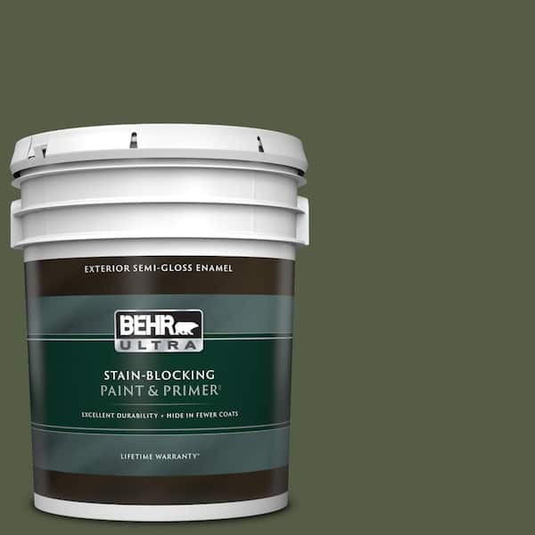 BEHR ULTRA 5 gal. #420F-7 Forest Ridge Semi-Gloss Enamel Exterior Paint & Primer
