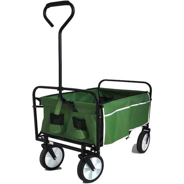 cenadinz 3.5 cu. ft. Steel Garden Cart, Green