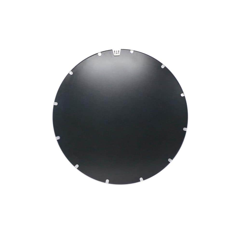 24" Round Silver Metal Frame Wall Mounted Mirror
