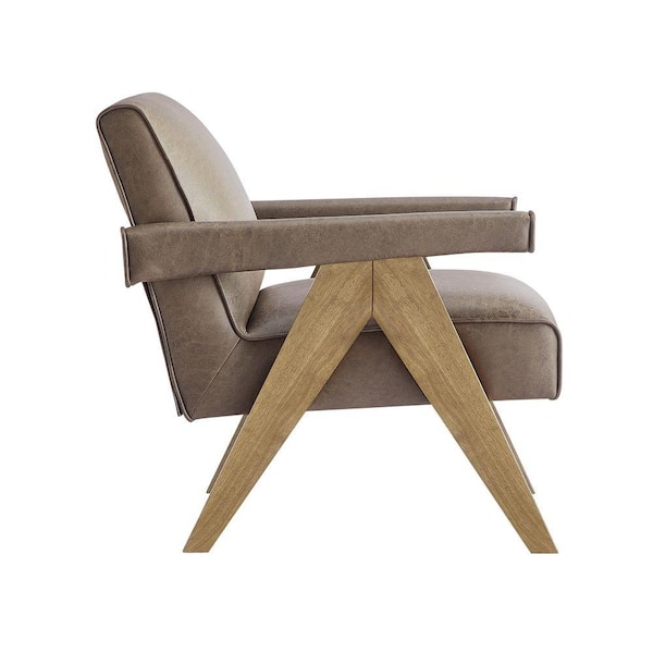 Quality Components Plus Navassa Espresso Faux Leather Arm Chair