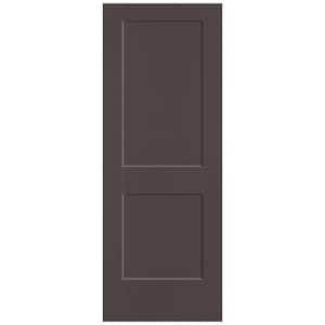 30 in. x 80 in. 2-Panel Logan Single Bore Hollow Core Willow Wood Molded Composite Interior Door Slab