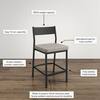 Amisco Madeira 26.75 in. Grey-Beige Counter Stool