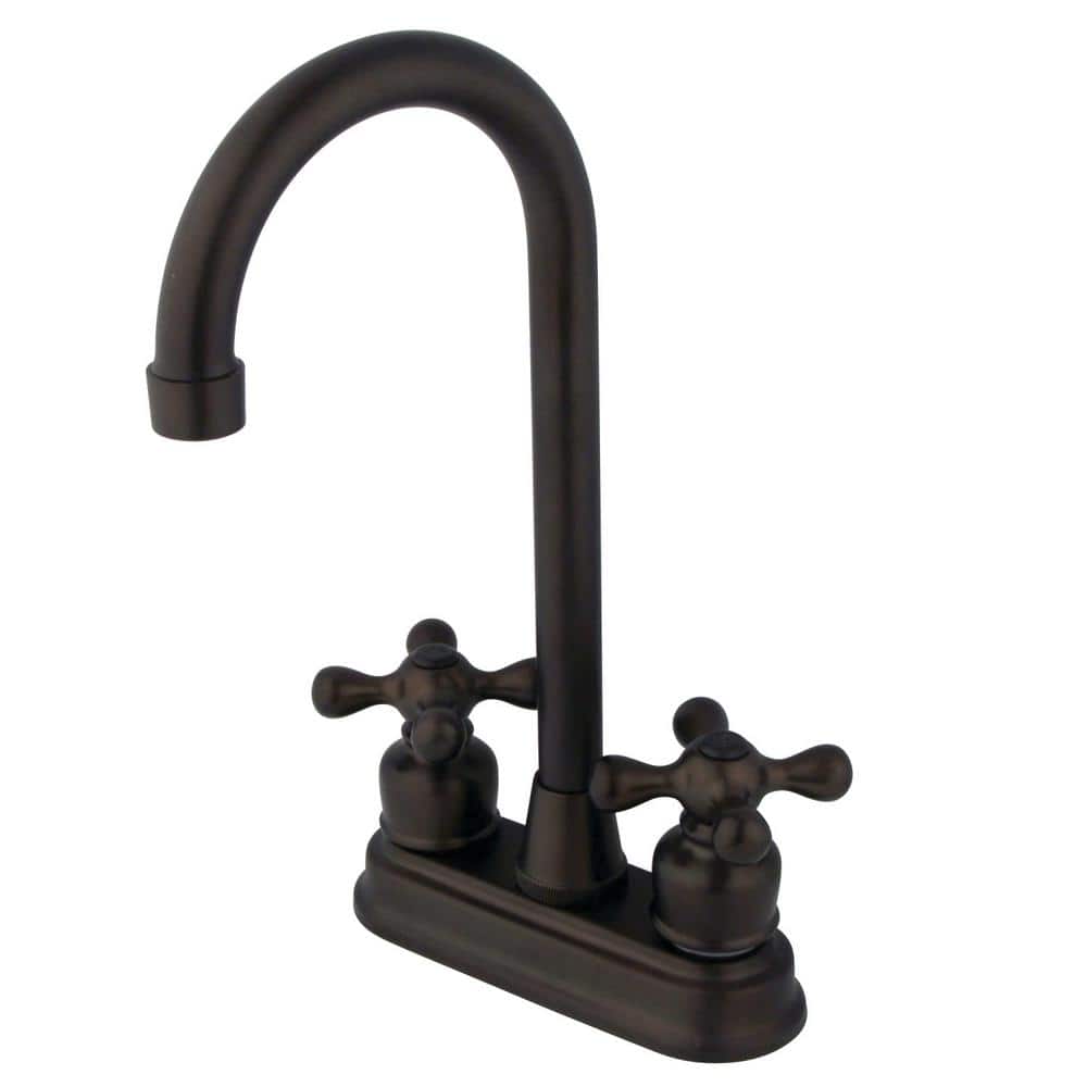 Kingston Brass 2Handle Deck Mount Gooseneck Bar Prep Faucets in Oil