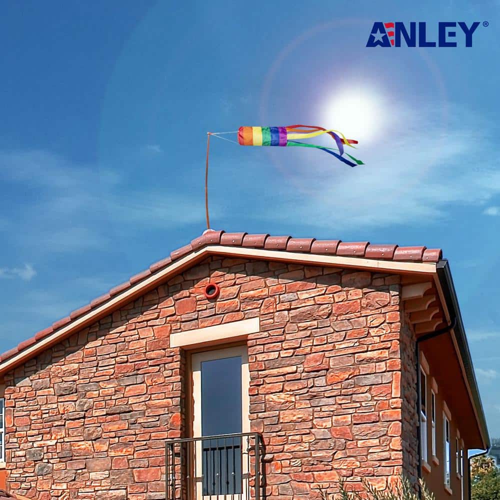 40 Inch Rainbow Column Windsock Flag with Long Tails
