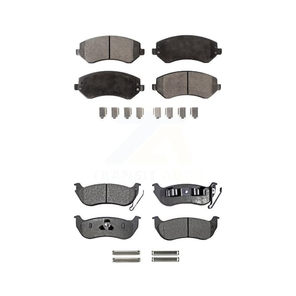 TEC Front Rear Ceramic Brake Pads Kit For 2003-2007 Jeep Liberty KTC-100437
