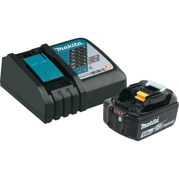 Makita 18V 5.0Ah LXT Lithium-Ion Battery and Charger Starter Pack