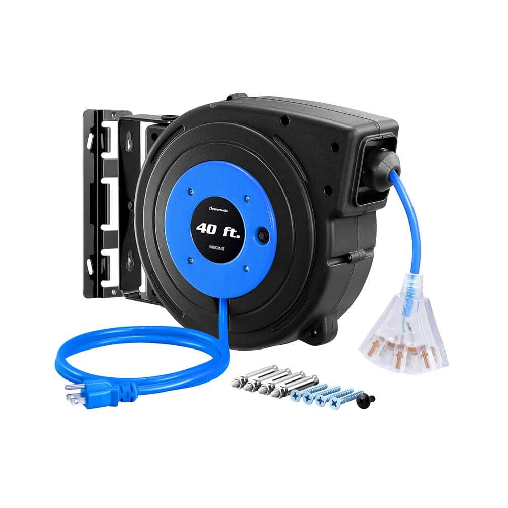 DEWENWILS HeavyDuty Wall/Ceiling Mounted 40 ft. 12/3 Gauge 15Amp