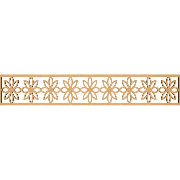 Ekena Millwork Daisy Fretwork 0.375 in. D x 46.625 in. W x 8 in. L MDF Wood Panel Moulding