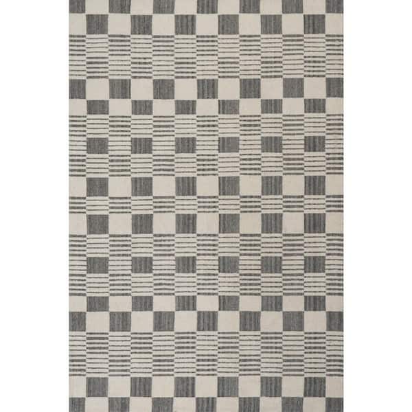 Ovarine Hand Woven Wool Area Ivory 9 ft. x 12 ft. Indoor Area Rug