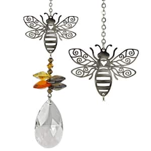 Woodstock Rainbow Makers Collection, Crystal Fantasy, 4.5 in. Bee Crystal Suncatcher