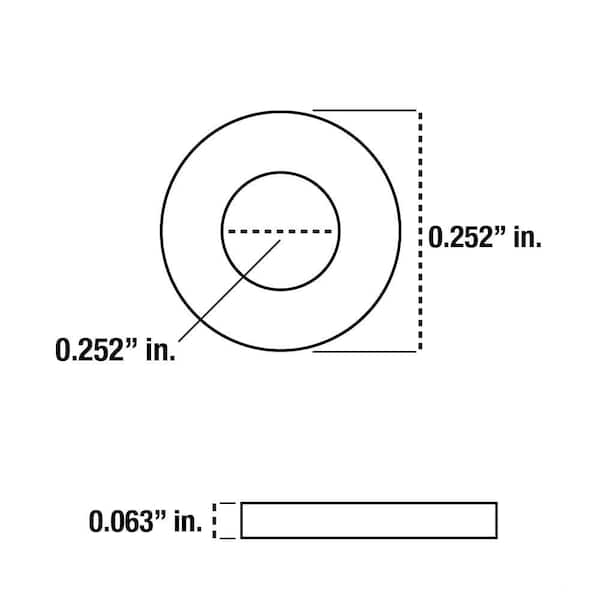 6mm Hard-to-Find Fastener 014973189419 Flat Washers Piece-50 
