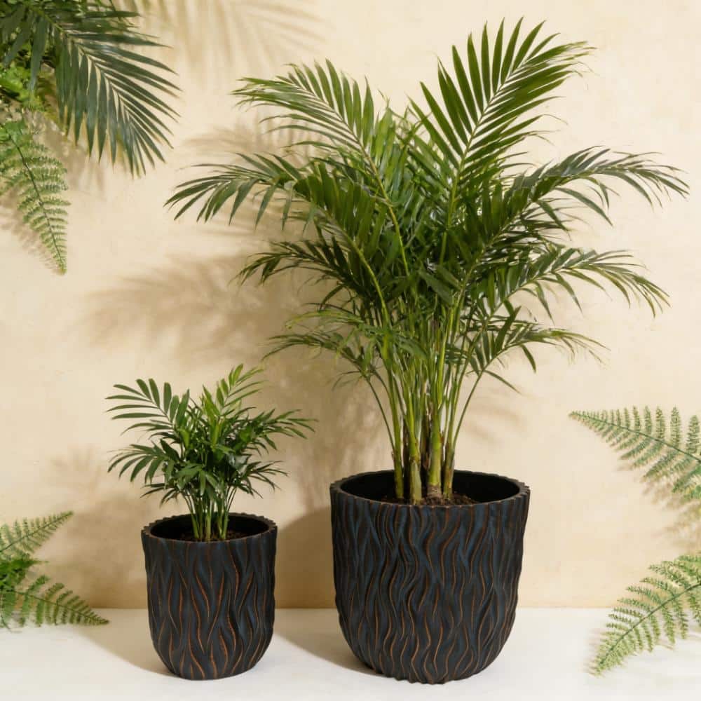 2Pcs Lightweight Textured Round Magnesium Oxide Plant Pots｜Set price history on PriceWatchPro