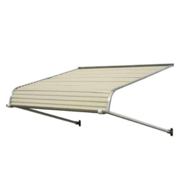 NuImage Awnings 6 ft. 2500 Series Aluminum Door Canopy (18 in. H x 48 in. D) in Almond