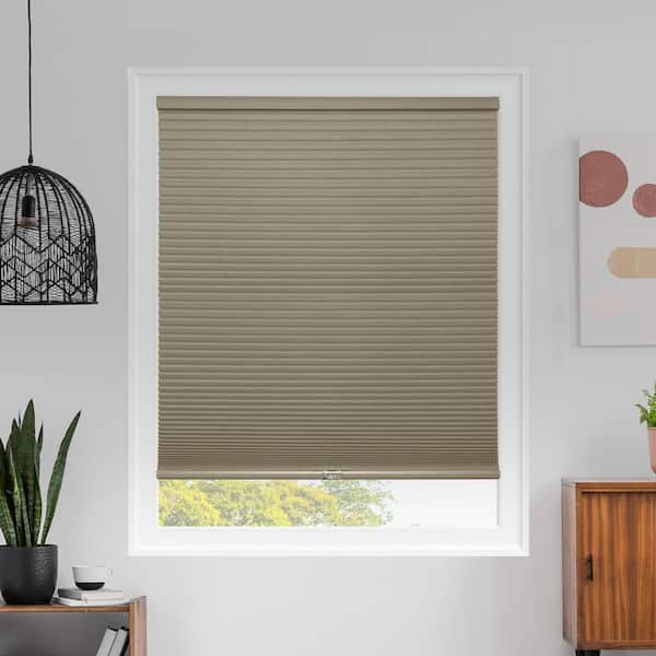Chicology Cut-to-Size Evening Latte Cordless Blackout Polyester Cellular Shades 69.5 in. W x 64 in. L