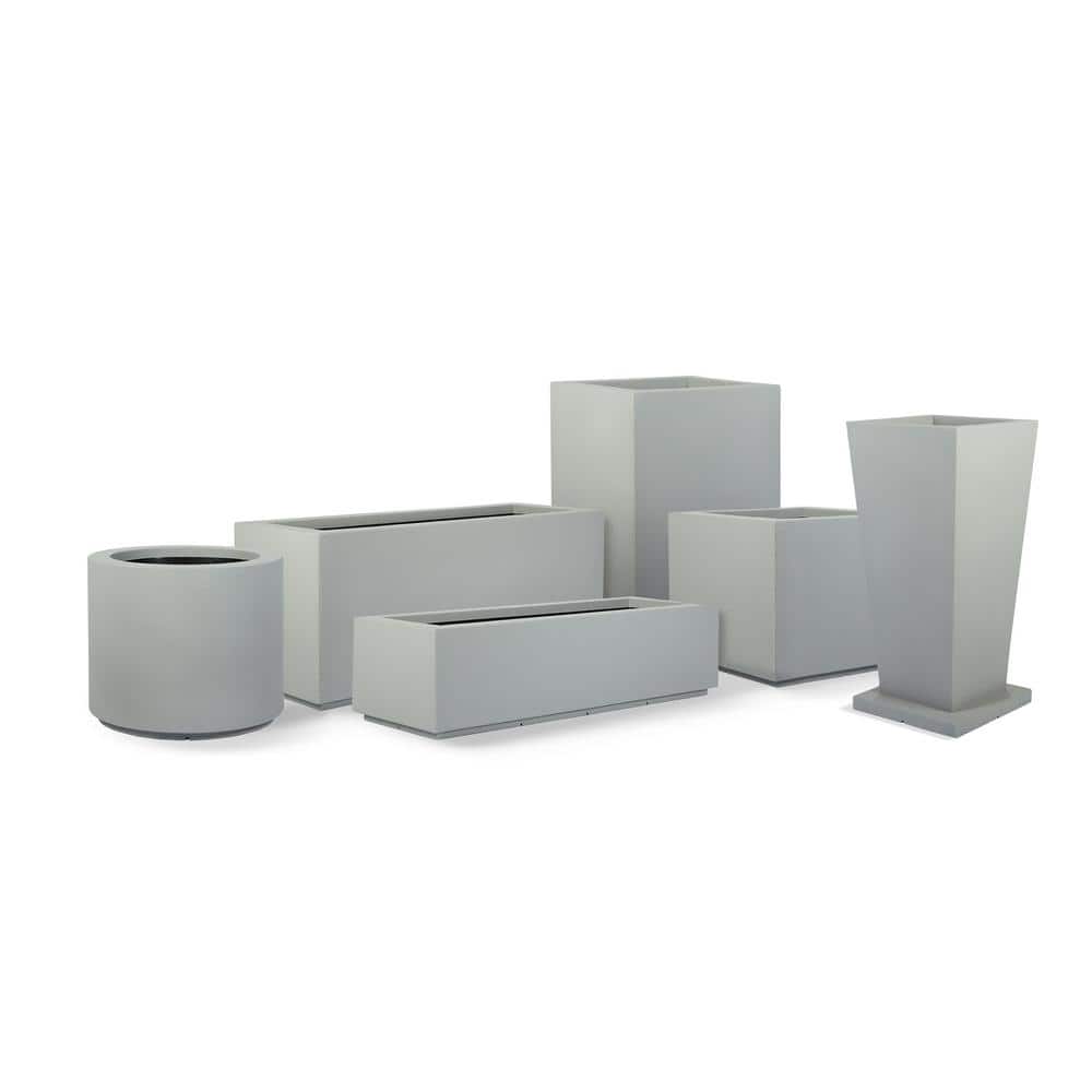 Extra Large Concrete Gray Rectangular Outdoor Planter