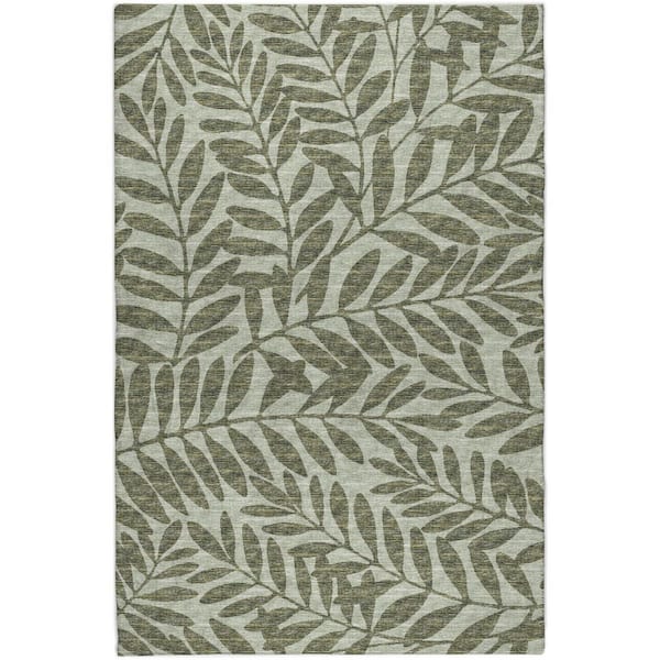 Dream Shag Premium Machine Washable Abstract ADS111 Green 10 ft. x 14 ft. Area Rug