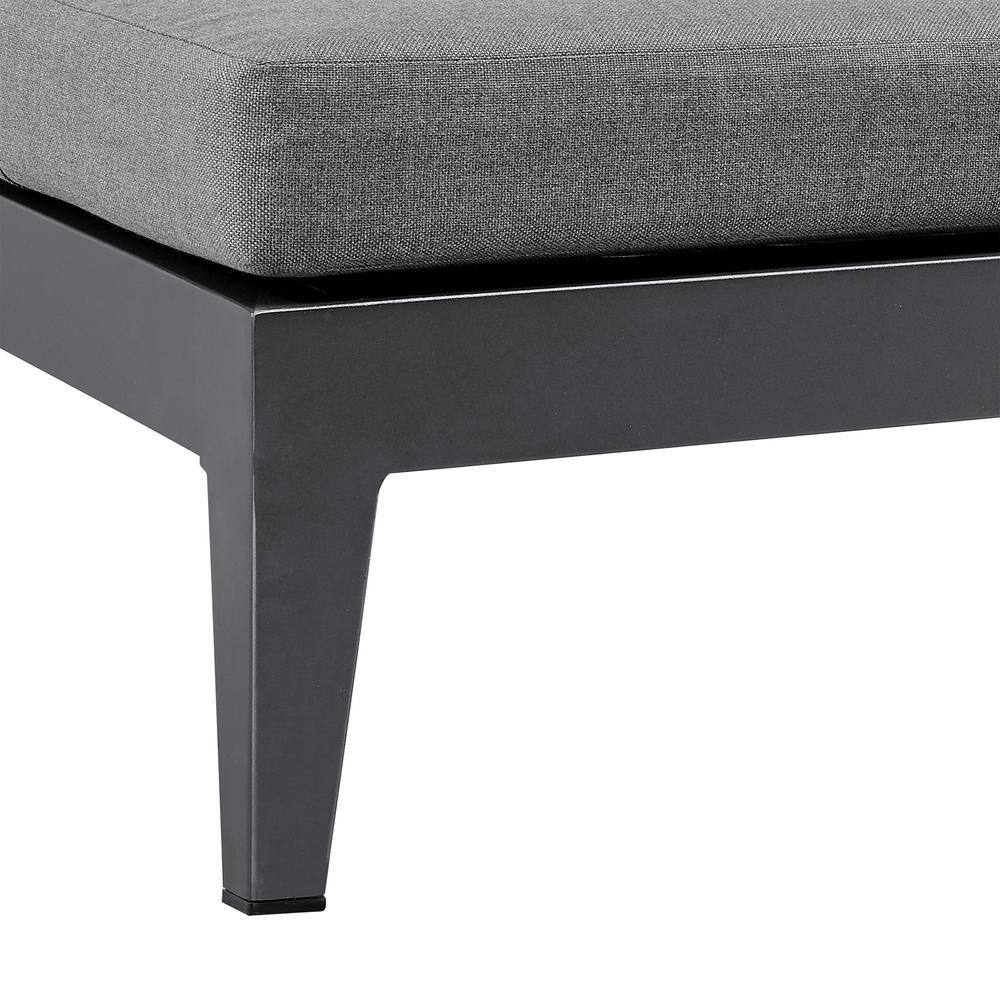 Menorca Gray Aluminum Outdoor Adjustable Chaise Lounge with Cushions