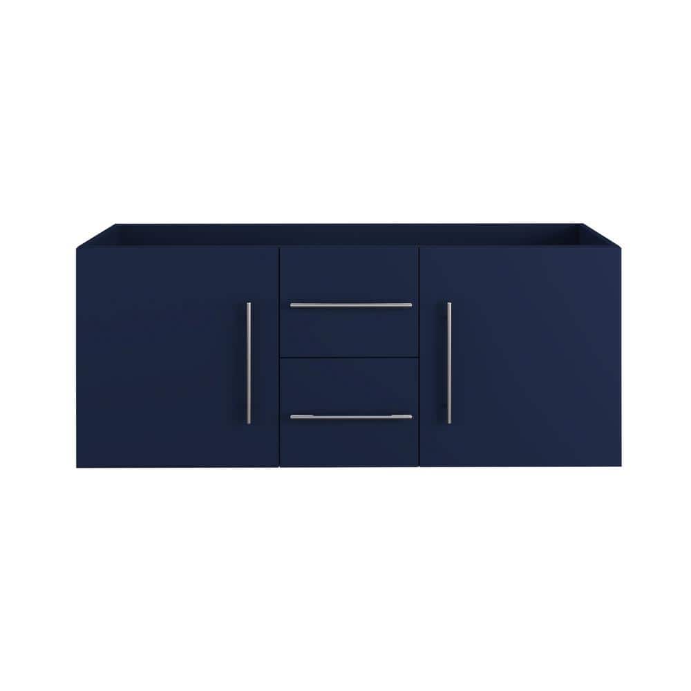 Napa 72 in. W x 20 in. D x 20.58 in. H Double Sink Bath Vanity Cabinet without Top Wall Mounted in Navy Blue price history on PriceWatchPro