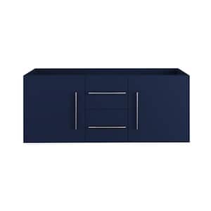 Napa 72 in. W x 20 in. D x 20.58 in. H Double Sink Bath Vanity Cabinet without Top Wall Mounted in Navy Blue