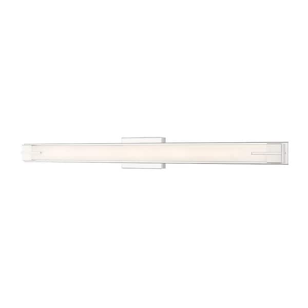 Unbranded Chase 43 in. 1-Light Chrome LED Vanity with Gloss Opal Shade