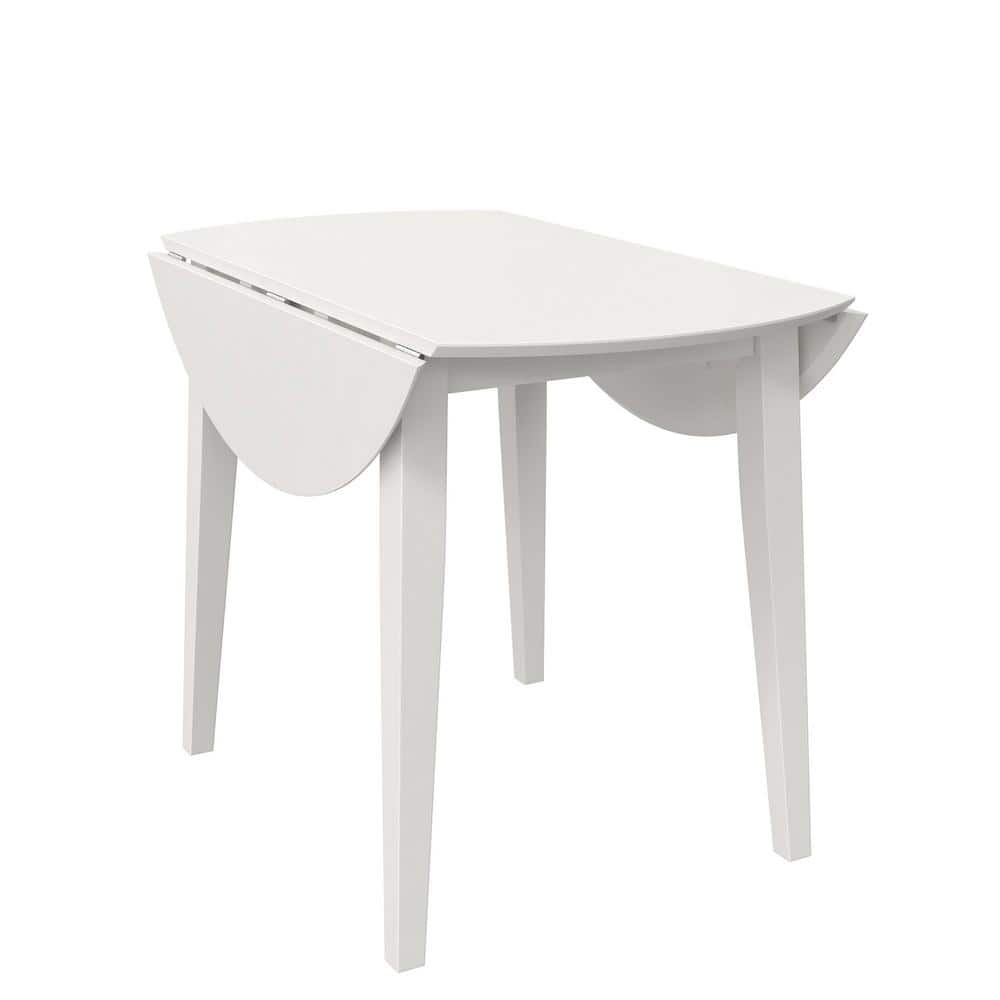 White 3-Piece Drop Leaf Dining Set with Chairs