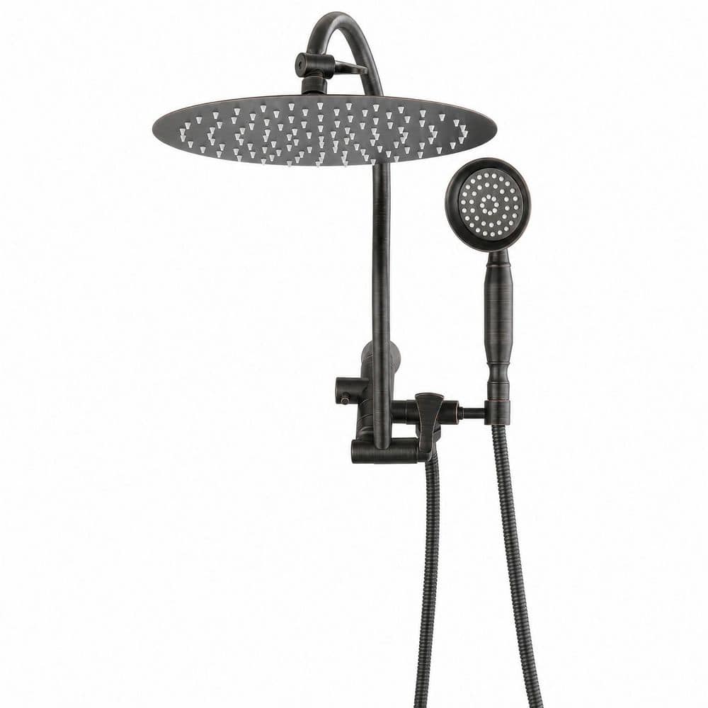 3-spray 12 in. Dual Shower Head and Handheld Shower Head in Oil Rubbed Bronze price history on PriceWatchPro