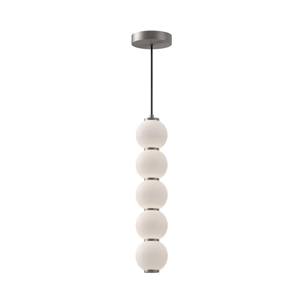 PD531515BNOP-Alora Lighting-Bijou - 20W LED Pendant-21.25 Inches Tall and 4.38 Inches Wide-Brushed Nickel Finish -Traditional Installation