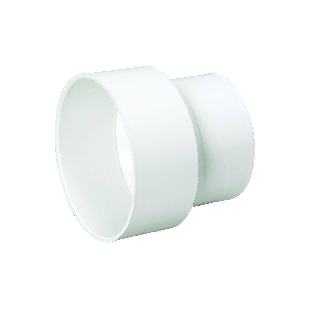 Mueller Streamline 4 in. x 3 in. PVC Sch. 30 DWV Hub x Hub Sewer ...