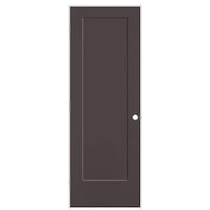 28 in. x 80 in. 1-Panel Lincoln Park Right-Hand Hollow Core Willow Wood Molded Composite Single Prehung Interior Door