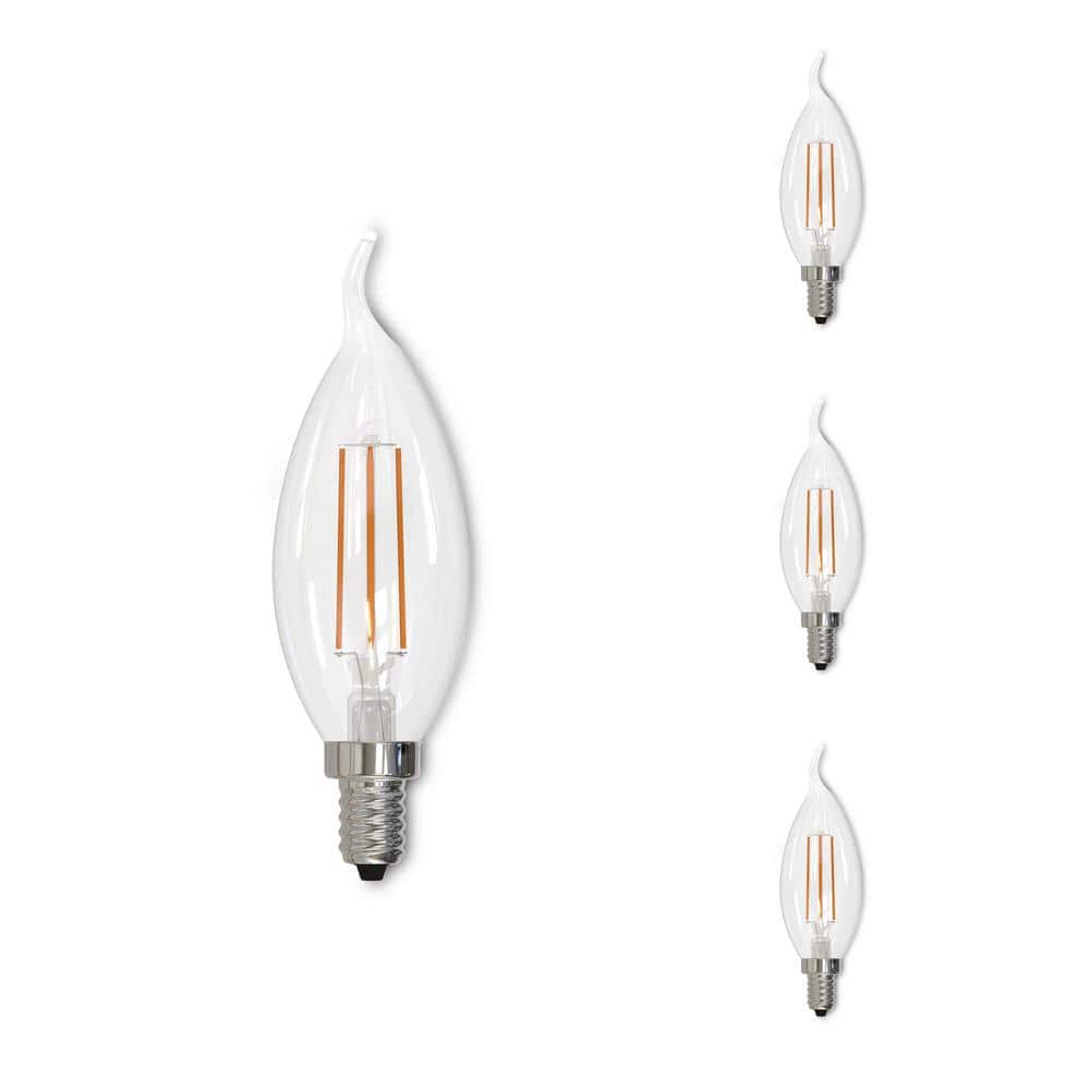 40 - Watt Equivalent Warm White Light CA10 (E12) Candelabra Screw Base Dimm