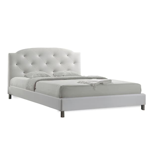 Canterbury White Full Upholstered Bed