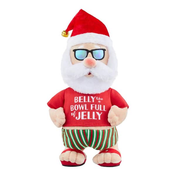 Home Accents Holiday 15 in Animated Belly Shaking Santa