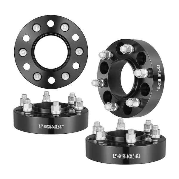 VEVOR Wheel Spacers, Wheel Adapters, 6 Lug Forged Spacer, Fit for Ford F150, Expedition, Lobo, Navigator, 4 PCS Black